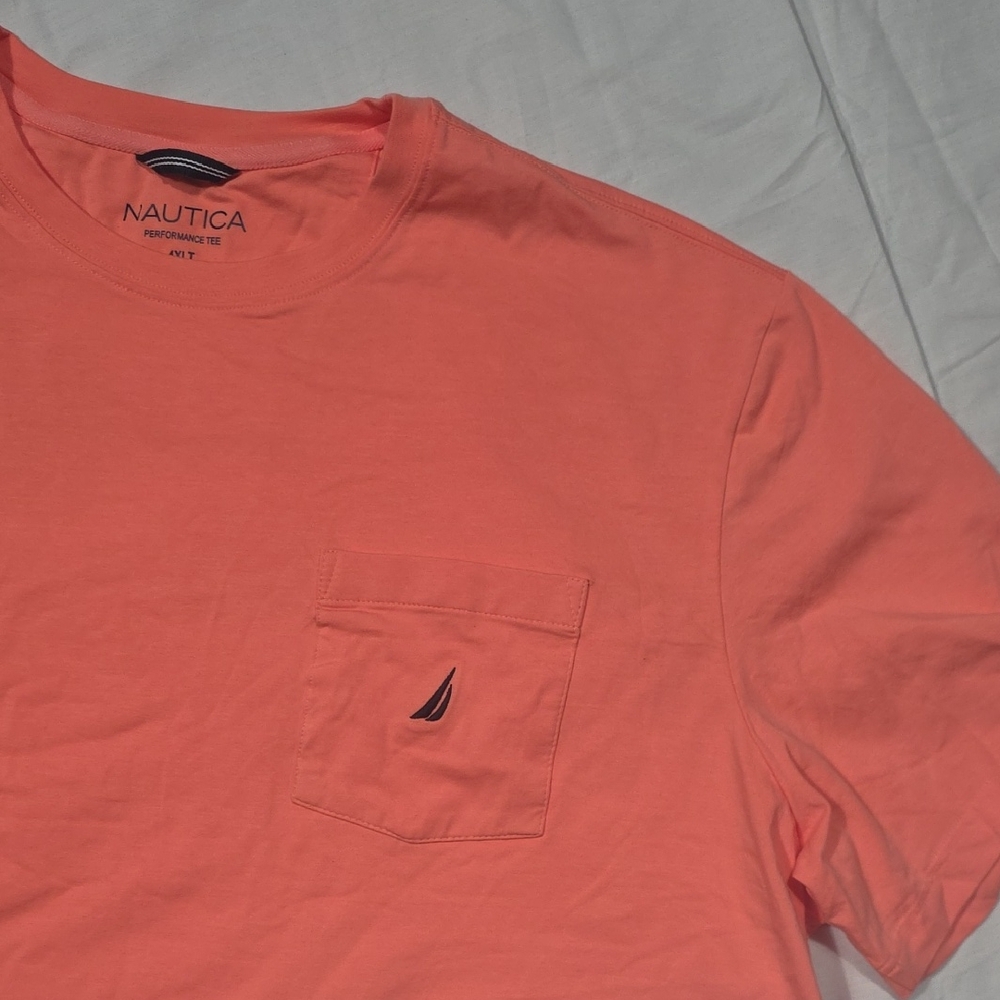 2 for $35 Nautica Men's Vibrant Coral Tee